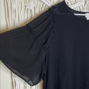 Sheer Sleeve Blouse